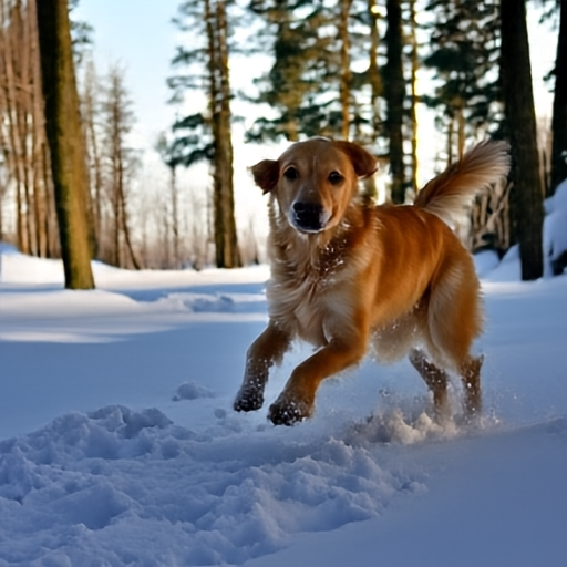 JiT-DDT sample: golden retriever snow