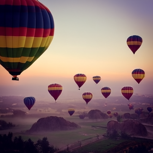 JiT-DDT sample: hot air balloons dawn