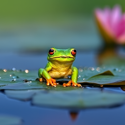 JiT-DDT sample: tree frog lily pad