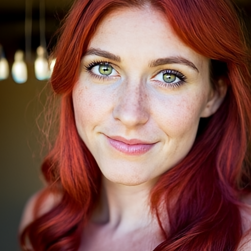 JiT-DDT sample: woman red hair